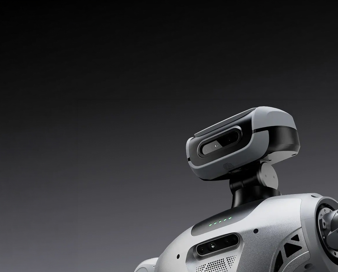 RealSense camera mounted on a humanoid robot
