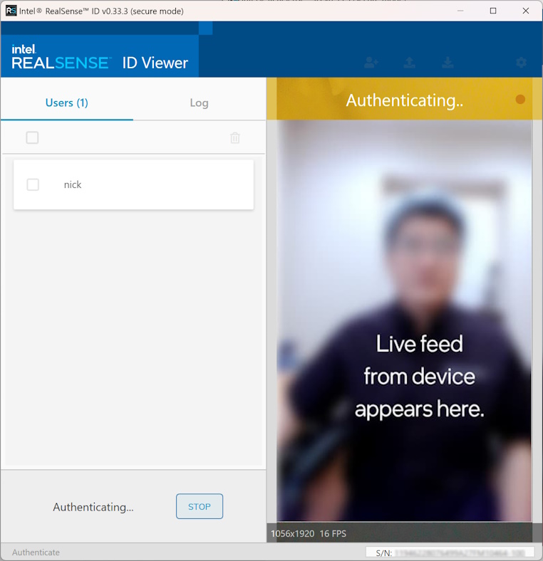 auth-2_04242024 rsid-viewer, configuration, facial authentication